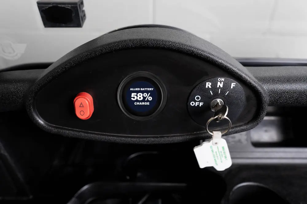 Allied State of Charge Meter mounted in a golf cart dash
