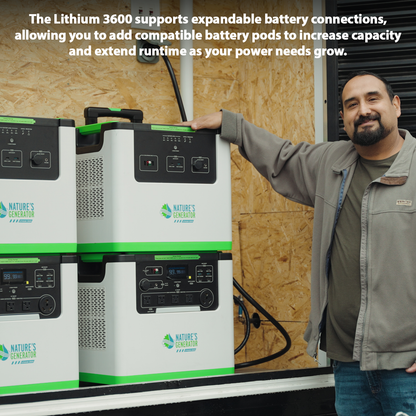 Nature's Generator Lithium 3600 3072Wh LiFePO4 Expansion Battery