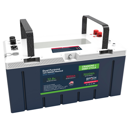 Epoch Batteries 12V 300Ah LiFePO4 Cranking Deep Cycle Battery