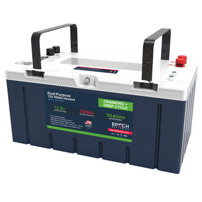 Epoch Batteries 12V 300Ah LiFePO4 Cranking Deep Cycle Battery