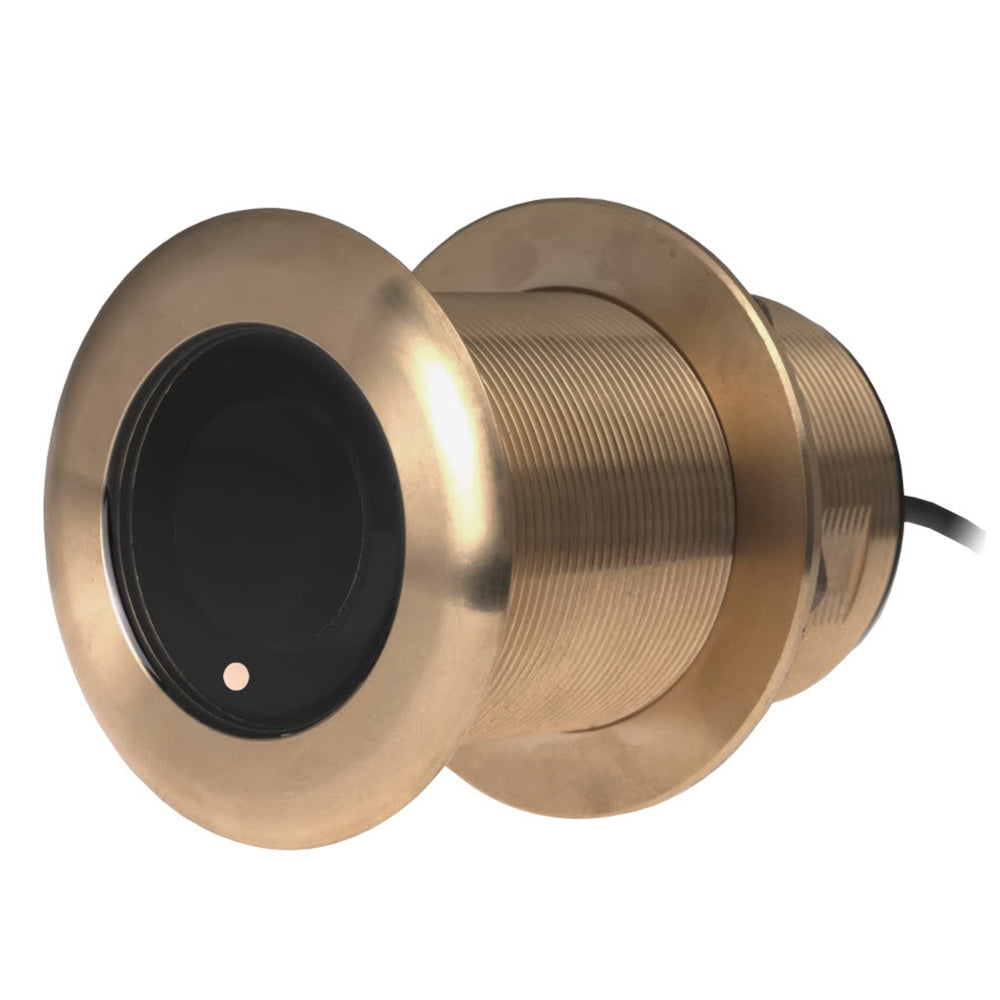 Raymarine B75M 600W Bronze Thru-Hull CHIRP Transducer, 20° Tilt, Medium Frequency 80-130 kHz, Depth & Temp, A80036