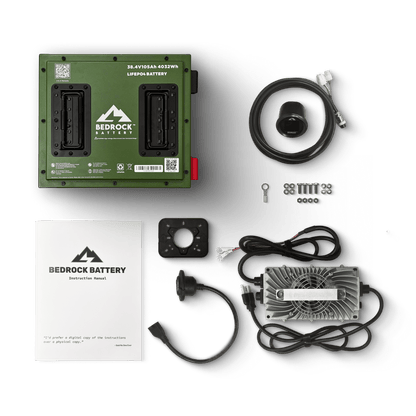 Bedrock Battery 36V 105Ah LiFePO4 Golf Cart Battery Conversion Kit With Bluetooth