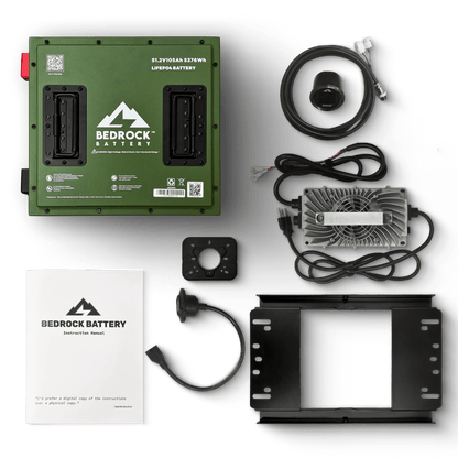 Bedrock Battery 48V 105Ah Compact LiFePO4 Golf Cart Battery Conversion Kit With Bluetooth