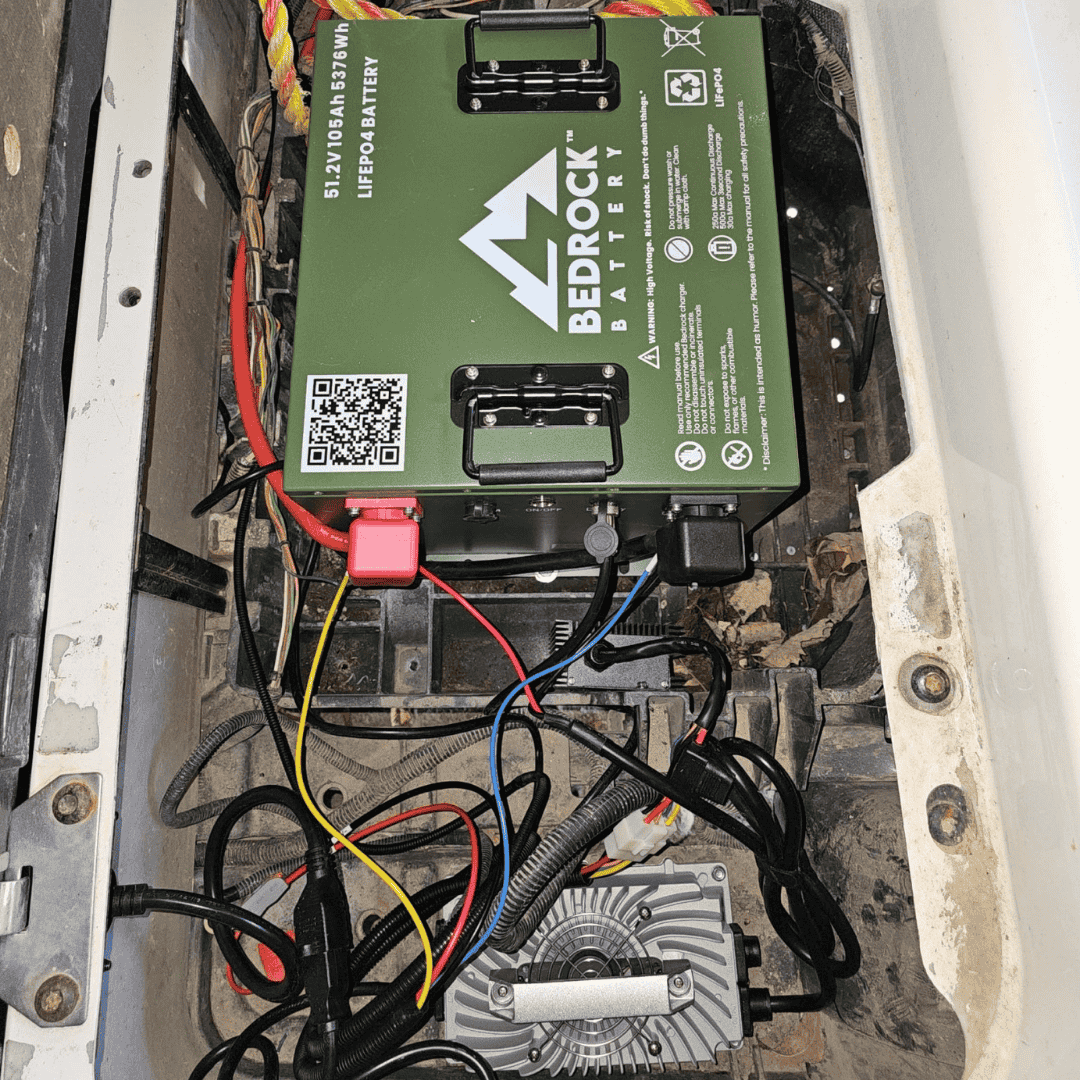 Bedrock Battery 48V 105Ah Compact LiFePO4 Golf Cart Battery Conversion Kit With Bluetooth