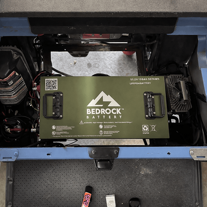 Bedrock Battery 48V 105Ah Slim LiFePO4 Golf Cart Battery Conversion Kit With Bluetooth