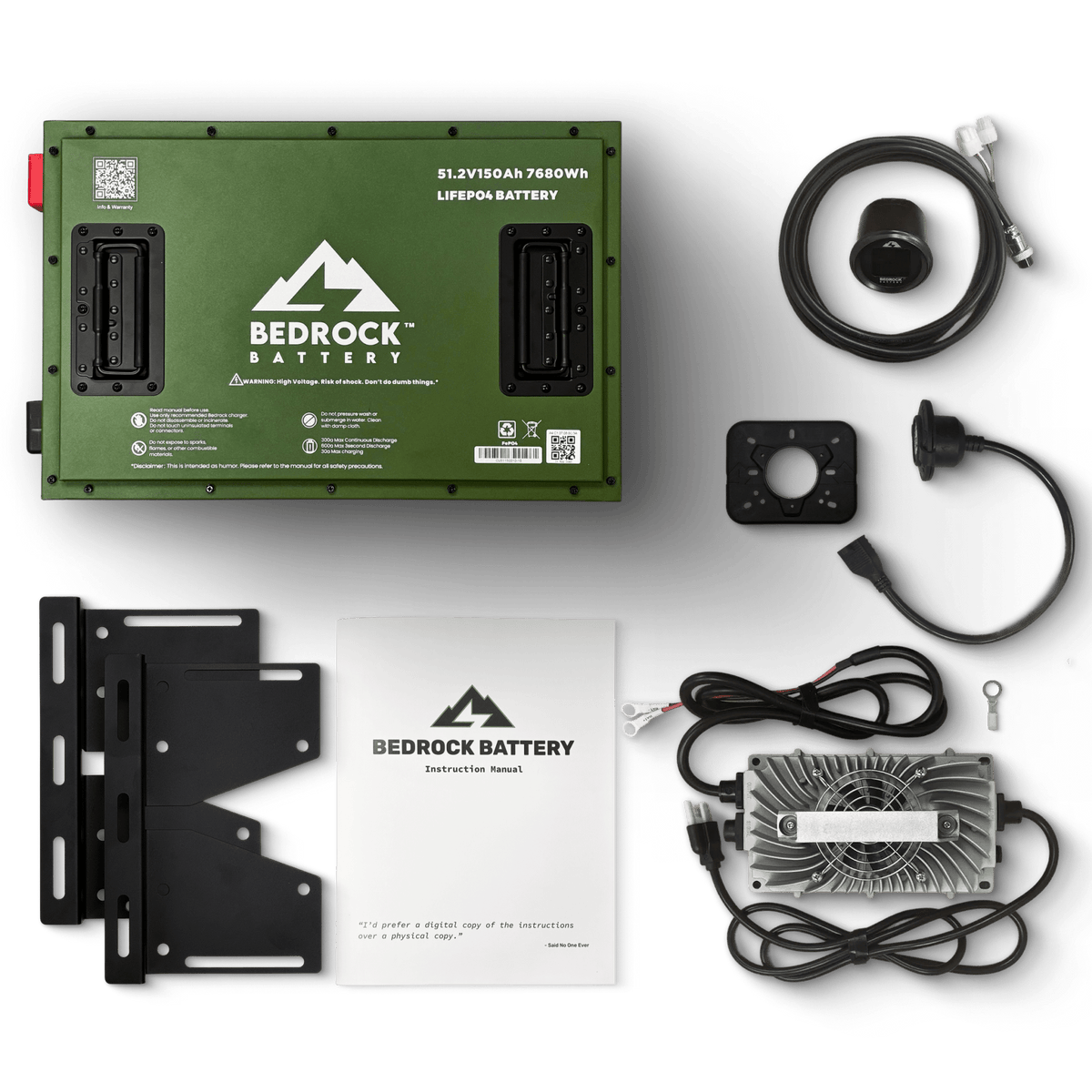 Bedrock Battery 48V 150Ah LiFePO4 Golf Cart Battery Conversion Kit With Bluetooth