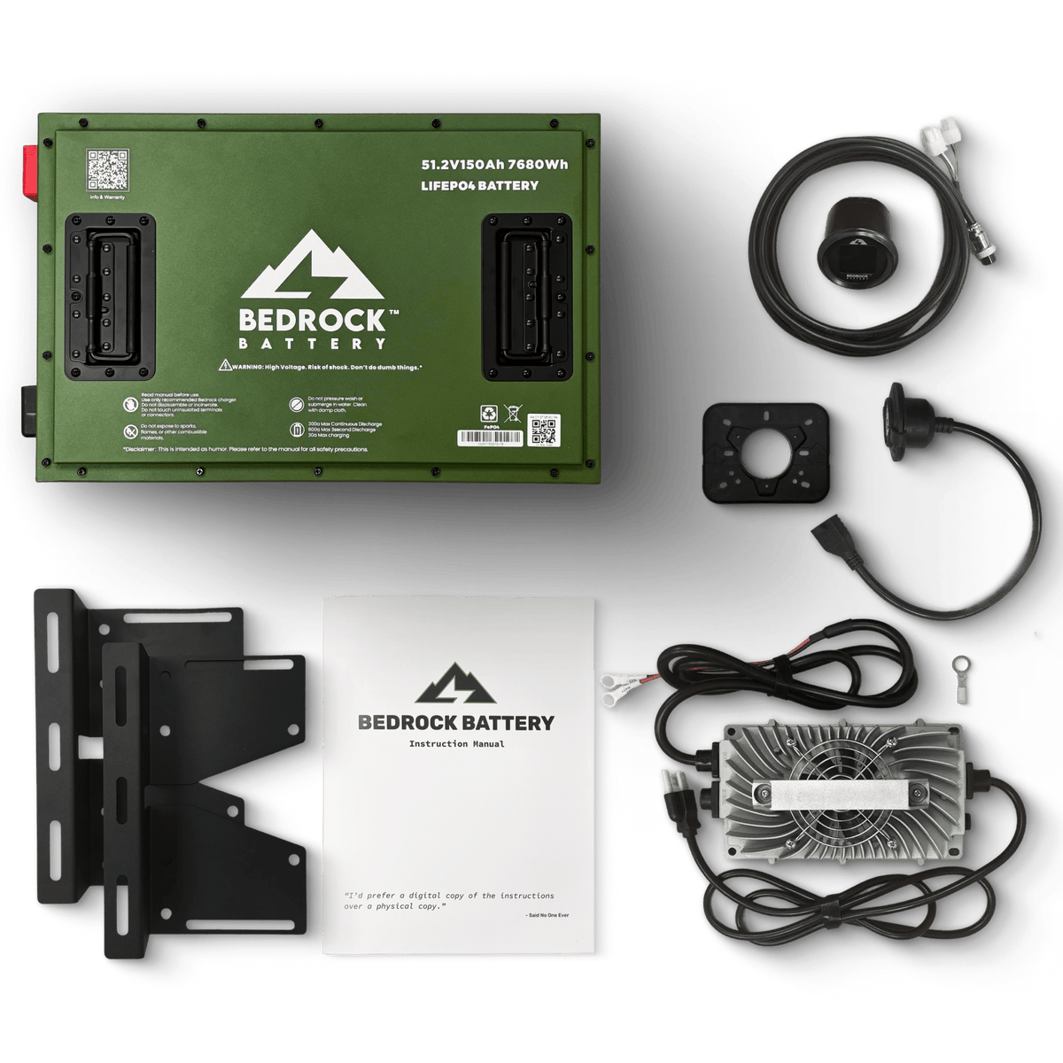 Bedrock Battery 48V 150Ah LiFePO4 Golf Cart Battery Conversion Kit With Bluetooth