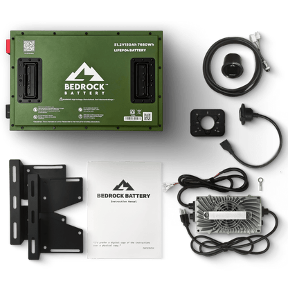 Bedrock Battery 48V 150Ah LiFePO4 Golf Cart Battery Conversion Kit With Bluetooth