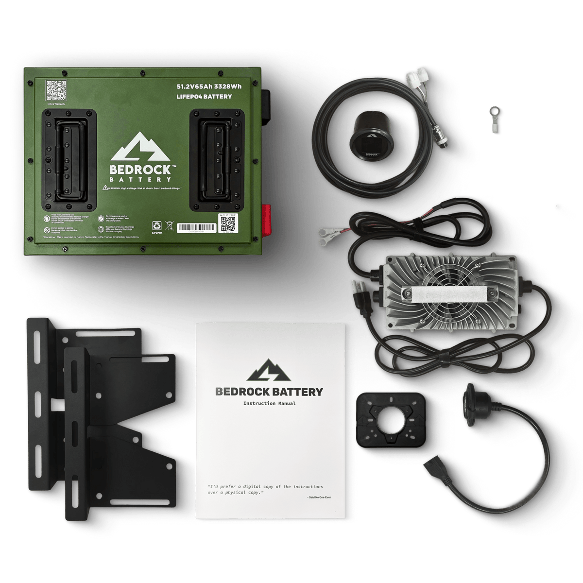 Bedrock Battery 48V 65Ah LiFePO4 Golf Cart Battery Conversion Kit With Bluetooth