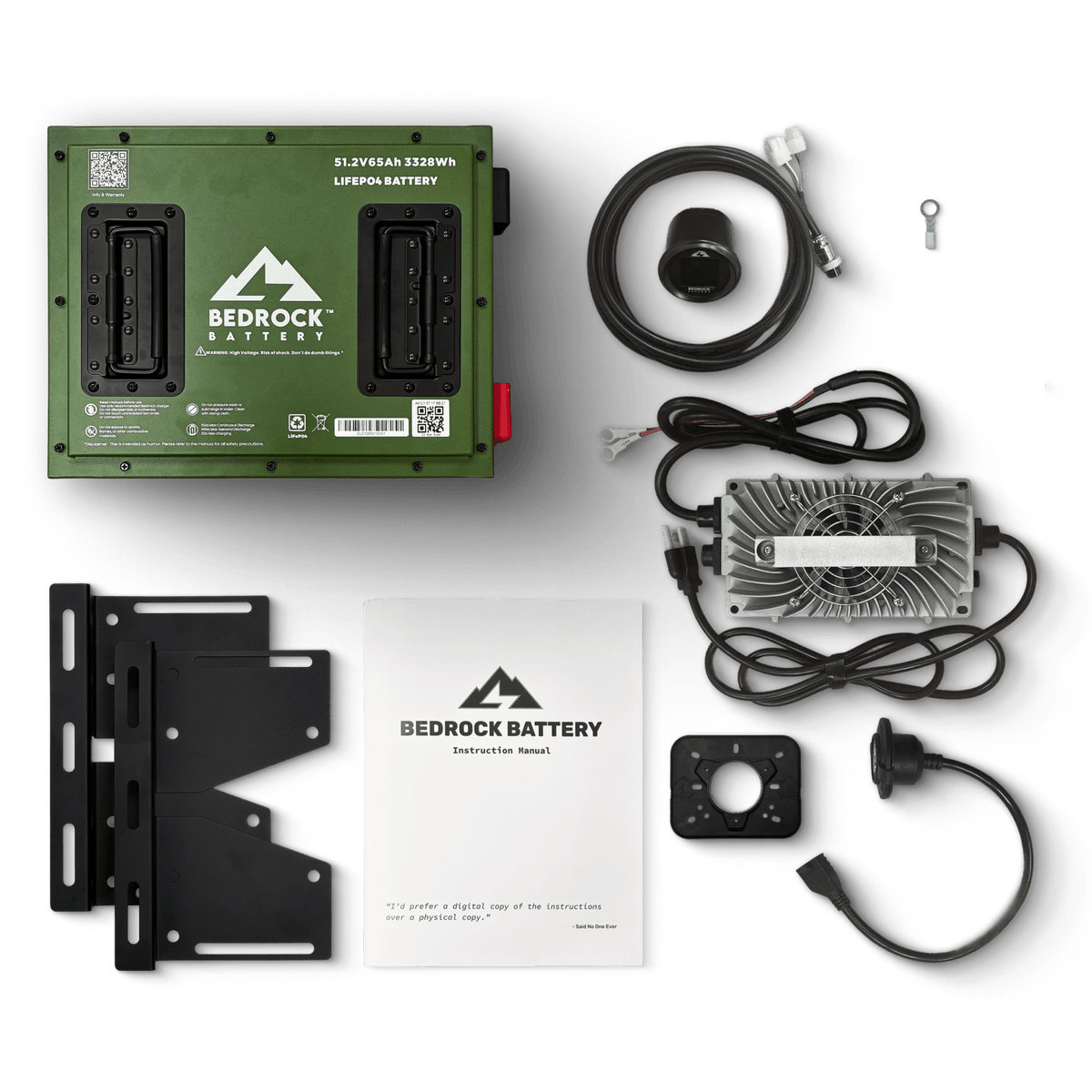 Bedrock Battery 48V 65Ah LiFePO4 Golf Cart Battery Conversion Kit With Bluetooth