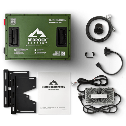 Bedrock Battery 72V 105Ah LiFePO4 Golf Cart Battery Conversion Kit With Bluetooth