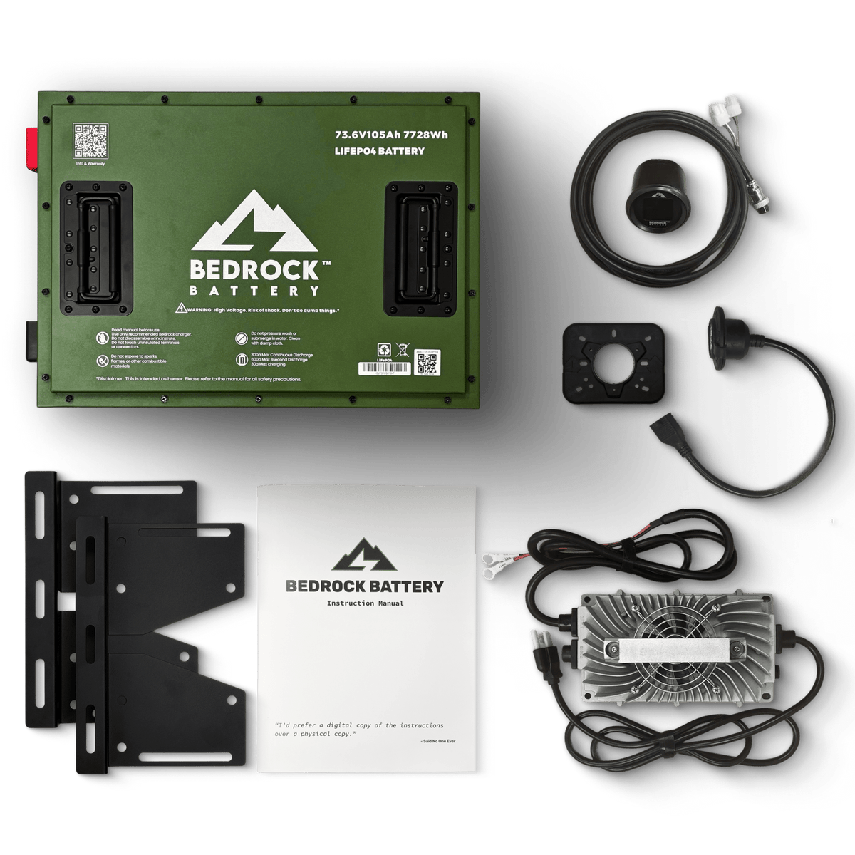 Bedrock Battery 72V 105Ah LiFePO4 Golf Cart Battery Conversion Kit With Bluetooth