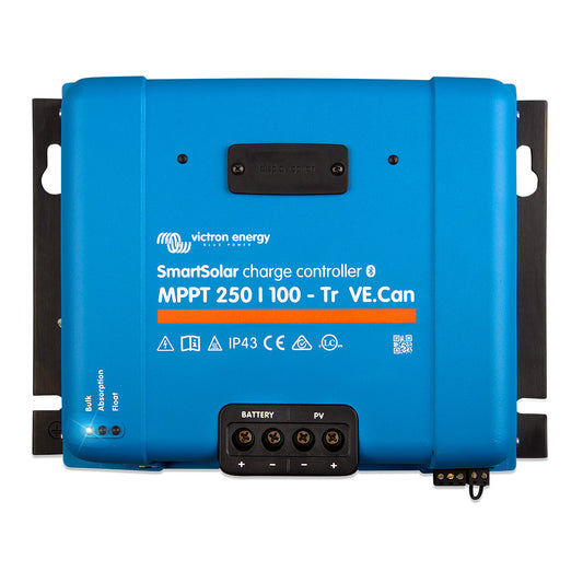 Victron Energy SmartSolar MPPT 250/100 VE.Can Solar Charge Controller, 100A, 250V PV, 12V 24V 48V, Bluetooth, SCC125110412
