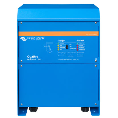 Victron Energy Quattro 24/5000/120-100/100 120V Inverter Charger, 5000VA 4000W, 120A Charger, Dual 100A AC Inputs, QUA245023110