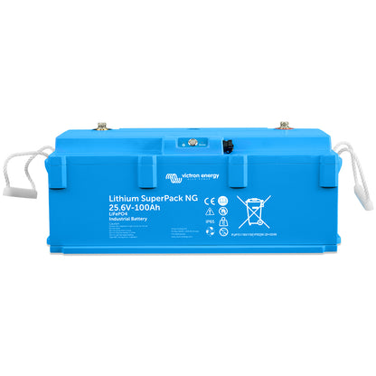 Victron Energy Lithium SuperPack NG 24V 100Ah LiFePO4 Battery - Self-Heating, Bluetooth, IP65, BCI Group 49 (BAT524110740)