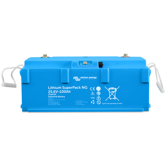 Victron Energy Lithium SuperPack NG 24V 100Ah LiFePO4 Battery, 2560Wh, Self-Heating, Bluetooth, Built-In BMS, IP65, BAT524110740