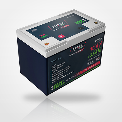 Epoch Batteries 12V 105Ah Heated LiFePO4 Deep Cycle Battery