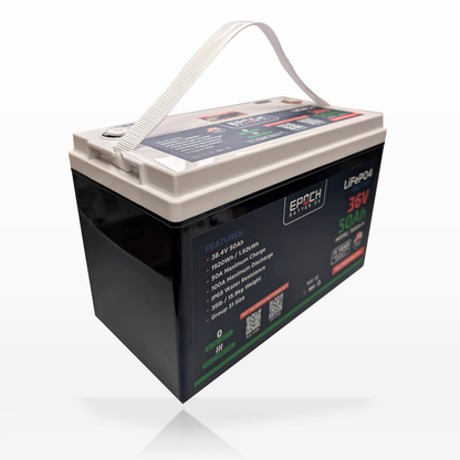 Epoch Batteries 36V 50Ah Heated LiFePO4 Battery With Bluetooth