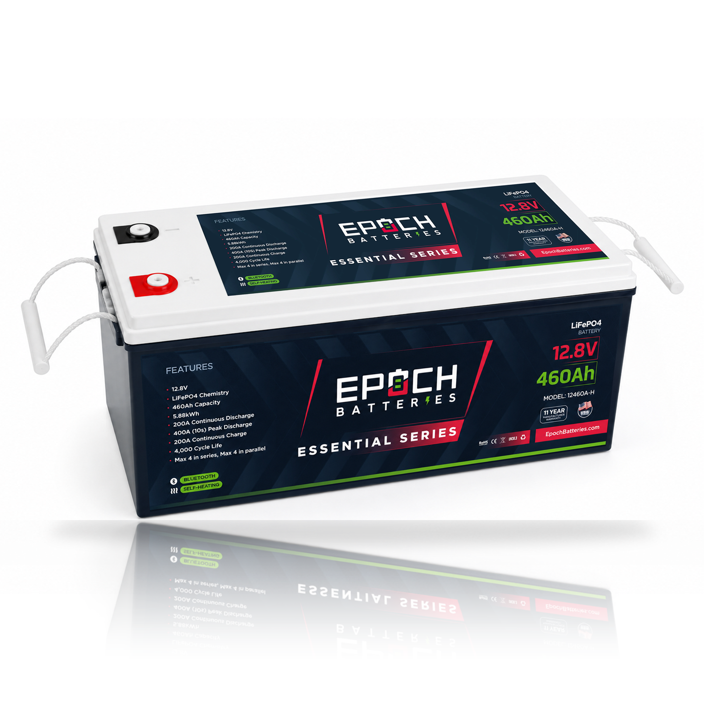 Epoch Batteries 12V 460Ah Heated LiFePO4 Deep Cycle Battery