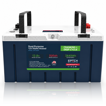 Epoch Batteries 12V 300Ah LiFePO4 Cranking Deep Cycle Battery
