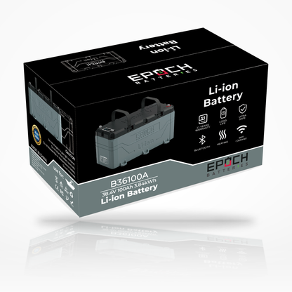 Epoch Batteries 36V 100Ah Heated LiFePO4 Battery With Bluetooth