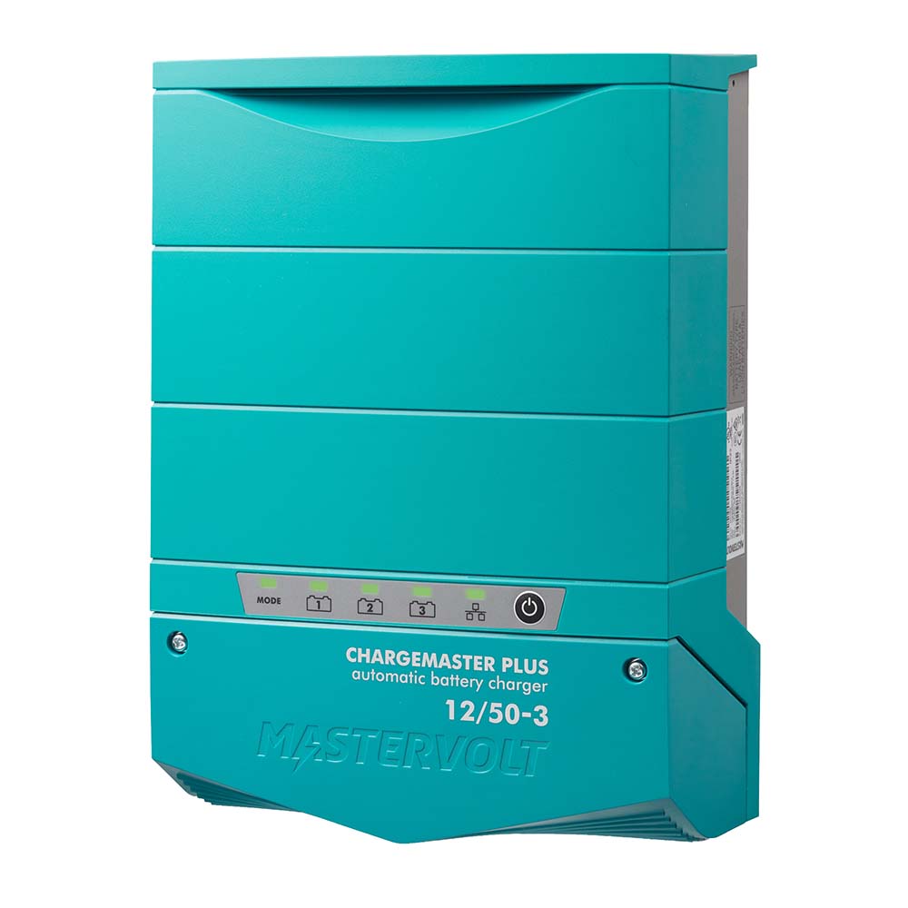 Mastervolt ChargeMaster Plus 12/50-3 Battery Charger - 12V 50A, 3 Outputs, 3-Step+ Charging, Lithium Compatible (44310505)