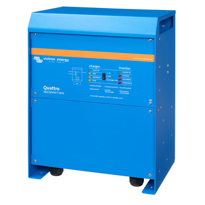 Victron Energy Quattro 24/5000/120-100/100 120V Inverter Charger, 5000VA 4000W, 120A Charger, Dual 100A AC Inputs, QUA245023110