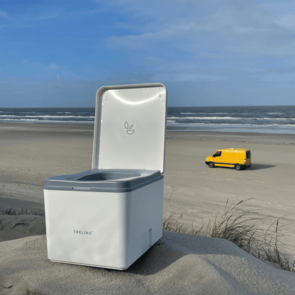 Trelino Evo S White Portable Urine-Separating Composting Toilet