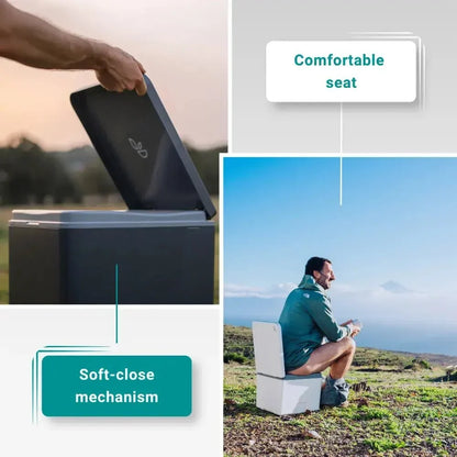 Trelino Evo S Dark Gray Portable Composting Toilet