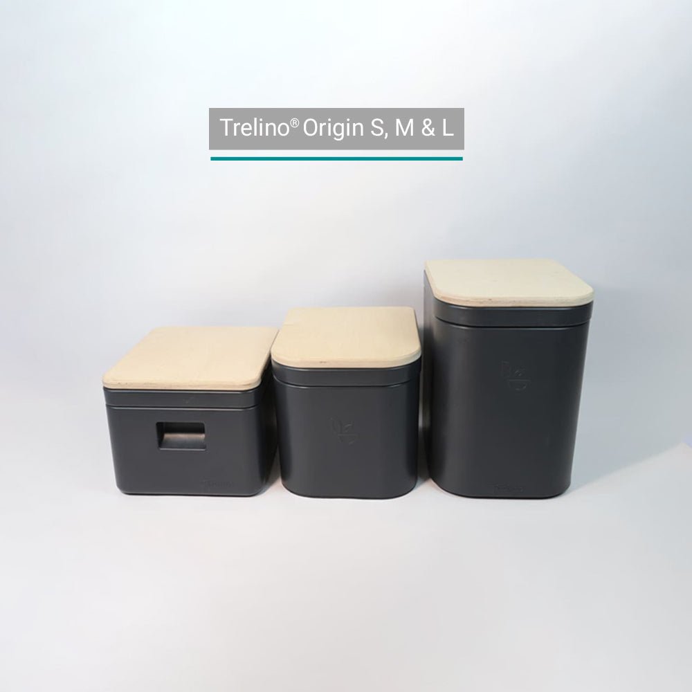 Trelino Origin M Portable Composting Toilet with Wooden Lid
