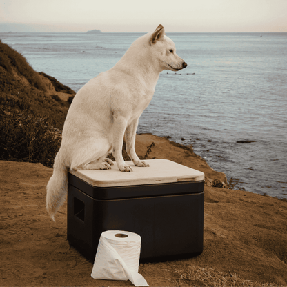 Trelino Origin S Lightweight Portable Composting Toilet with Wooden Lid
